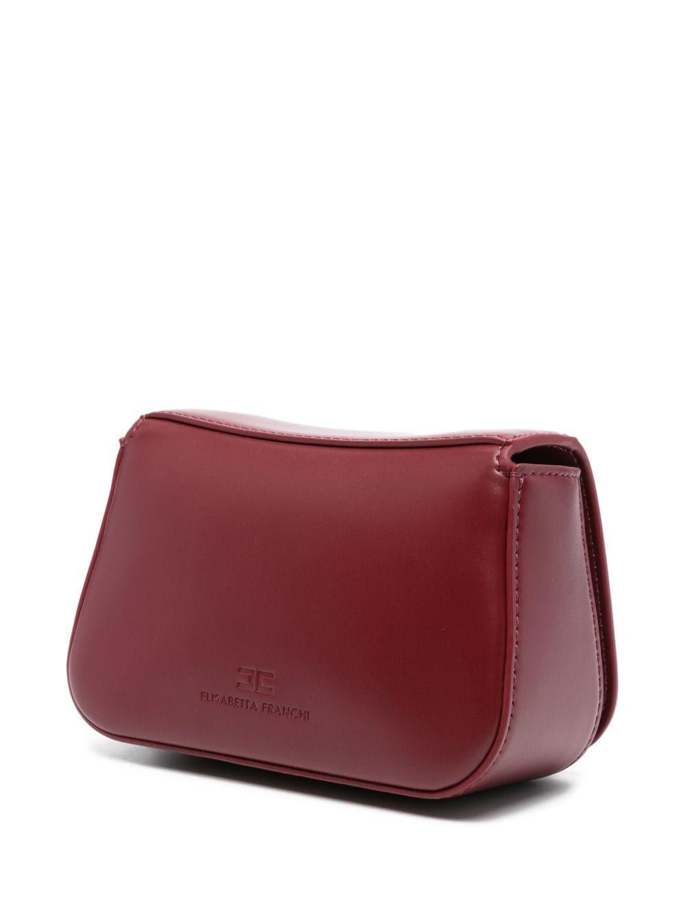 Borsa a tracolla per bambina Elisabetta Franchi La Mia Bambina rossa con cerniera goffrata - Rubino Kids