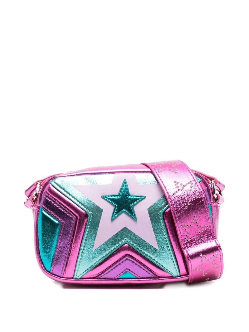 Borsa a tracolla per bambina Stella McCartney Kids fucsia con applicazioni a stella - Rubino Kids