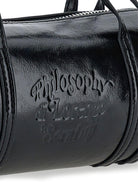 Borsa cilindrica per bambina Philosophy Di Lorenzo Serafini Kids nero in vernice - Rubino Kids