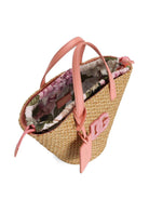 Borsa Coffa per bambina Dolce & Gabbana Kids beige con logo DG - Rubino Kids