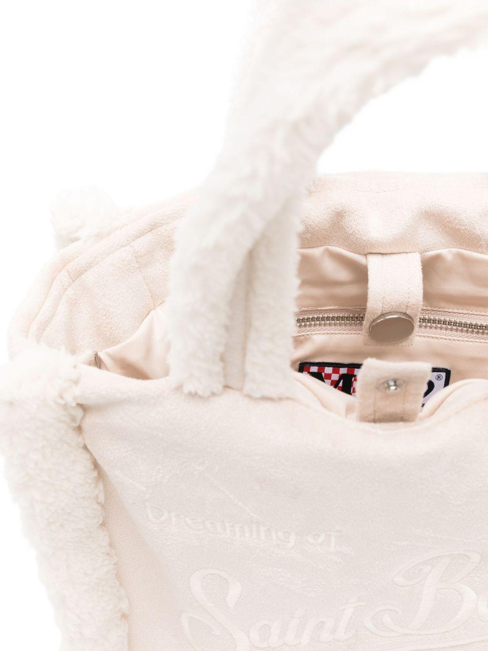Borsa Colette per bambina MC2 Saint Barth Kids beige con dettagli in shearling - Rubino Kids