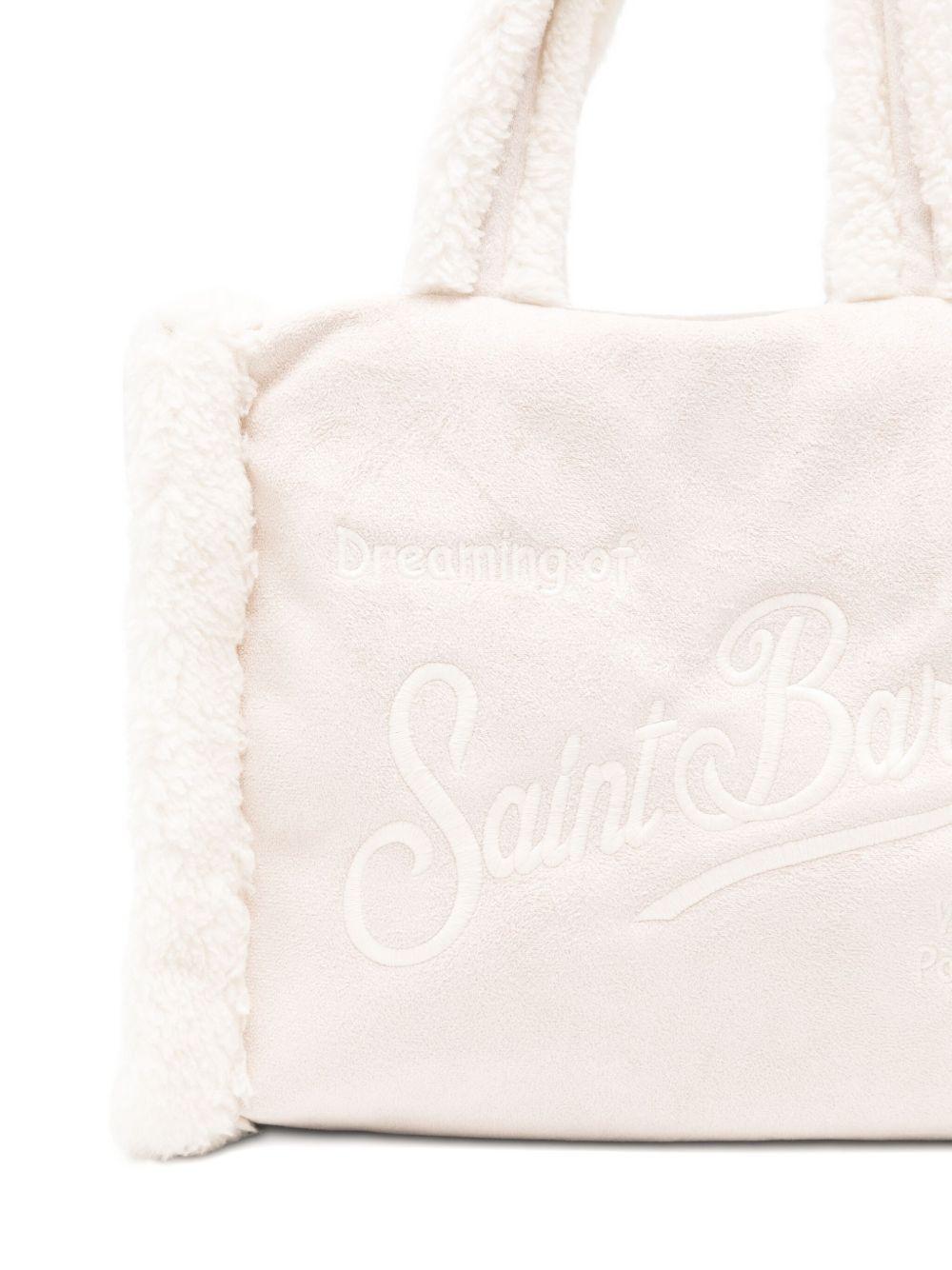 Borsa Colette per bambina MC2 Saint Barth Kids beige con dettagli in shearling - Rubino Kids