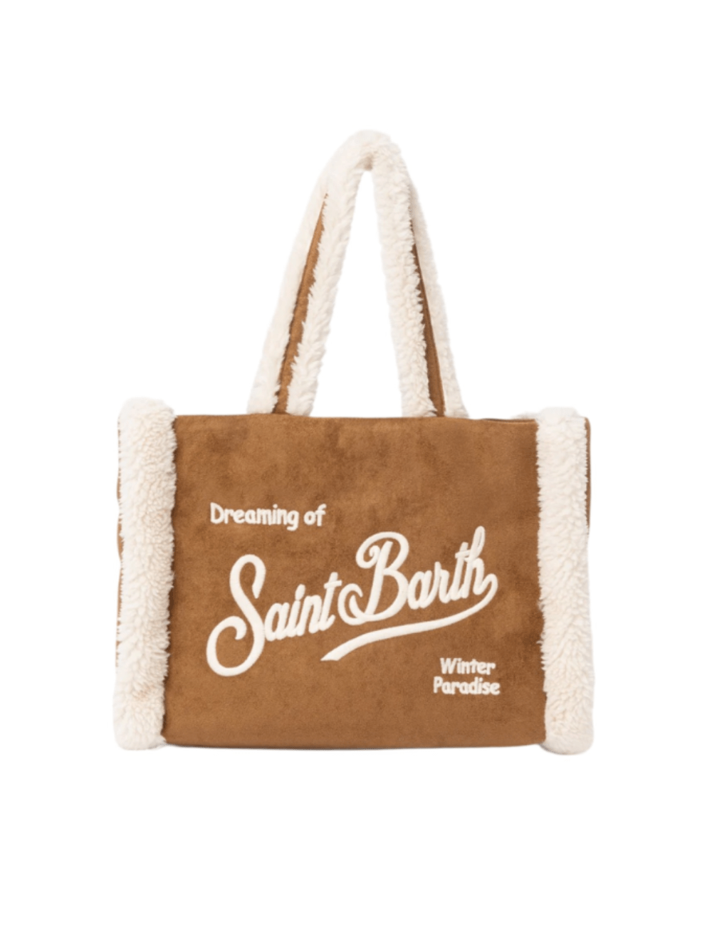 Borsa Colette per bambina MC2 Saint Barth Kids marrone con dettagli in shearling - Rubino Kids