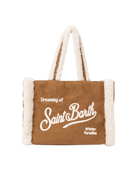 Borsa Colette per bambina MC2 Saint Barth Kids marrone con dettagli in shearling - Rubino Kids