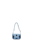 Borsa con tracolla per bambina Stella McCartney Kids azzurra con applicazione Stella - Rubino Kids
