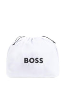 Borsa fasciatoio Boss Kids nera con stampa - Rubino Kids