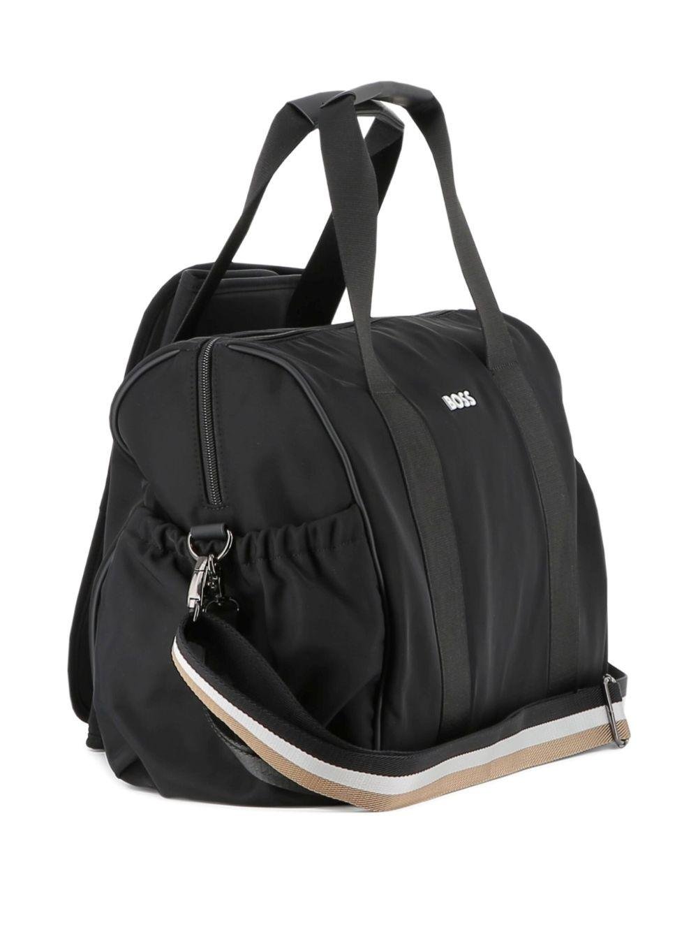 Borsa fasciatoio Boss Kids nera con stampa - Rubino Kids