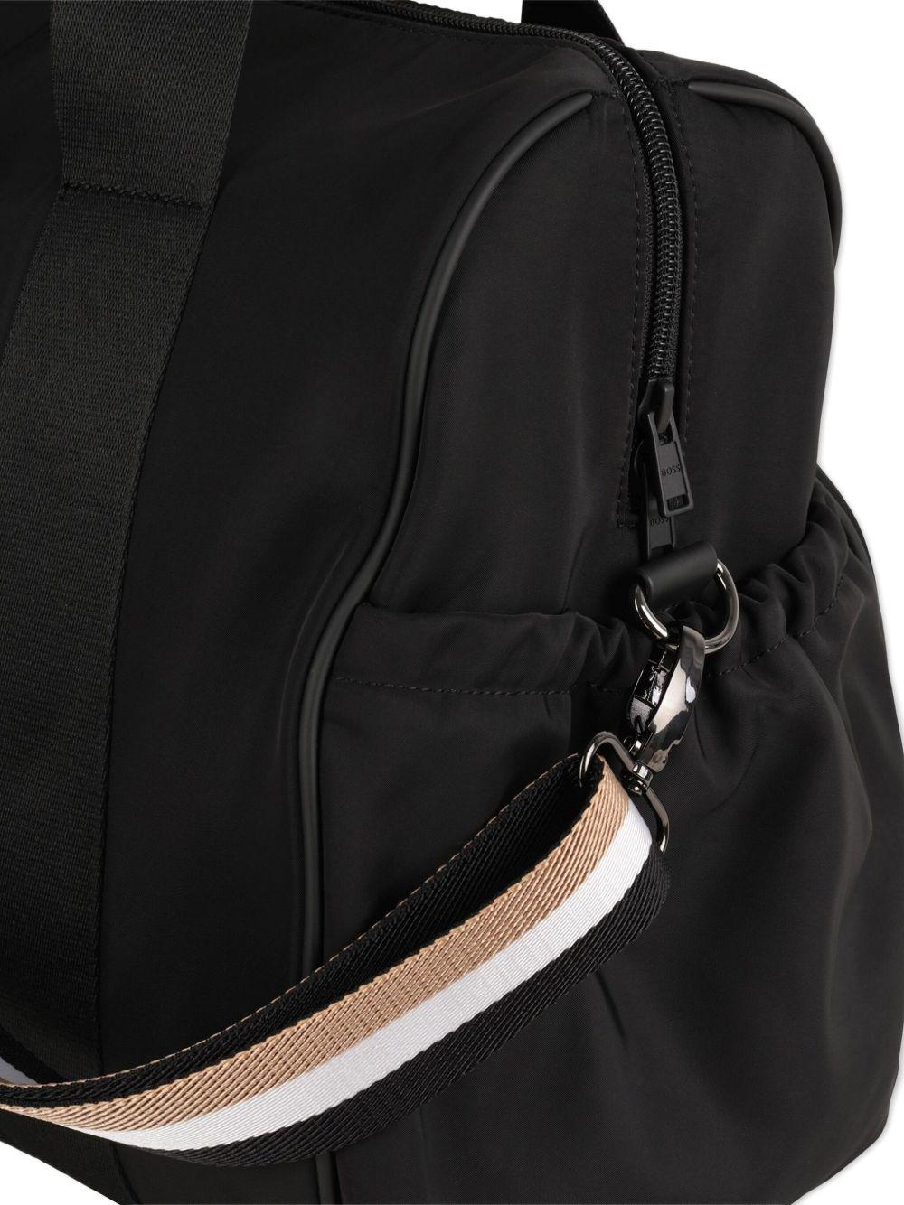 Borsa fasciatoio Boss Kids nera con stampa - Rubino Kids