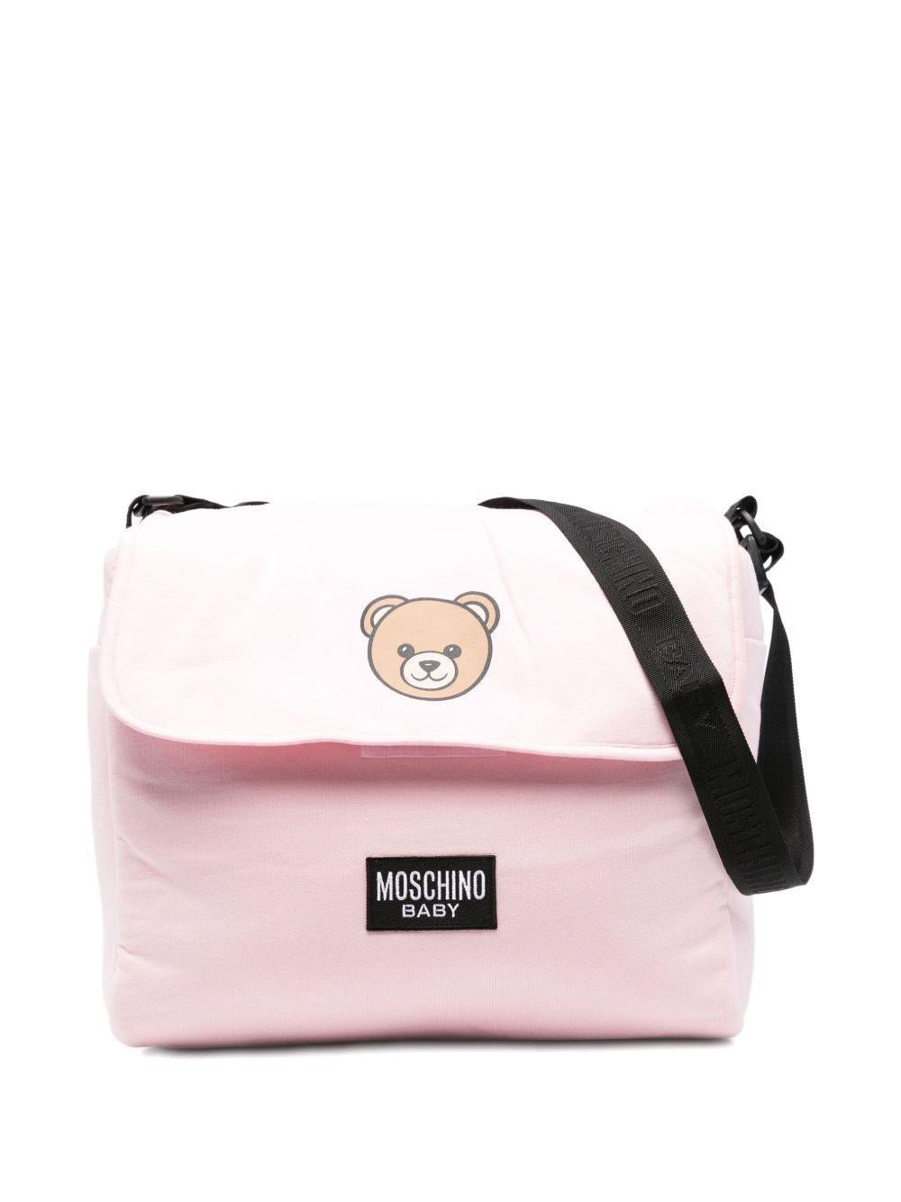 Moschino Kds Baby Changing Bag in Black with Teddy Bear