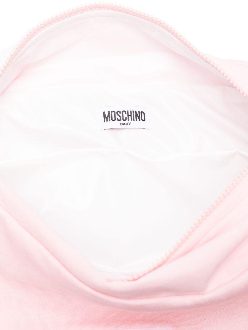 Borsa fasciatoio per neonatai Moschino Kids rosa con stampa Teddy Bear - Rubino Kids