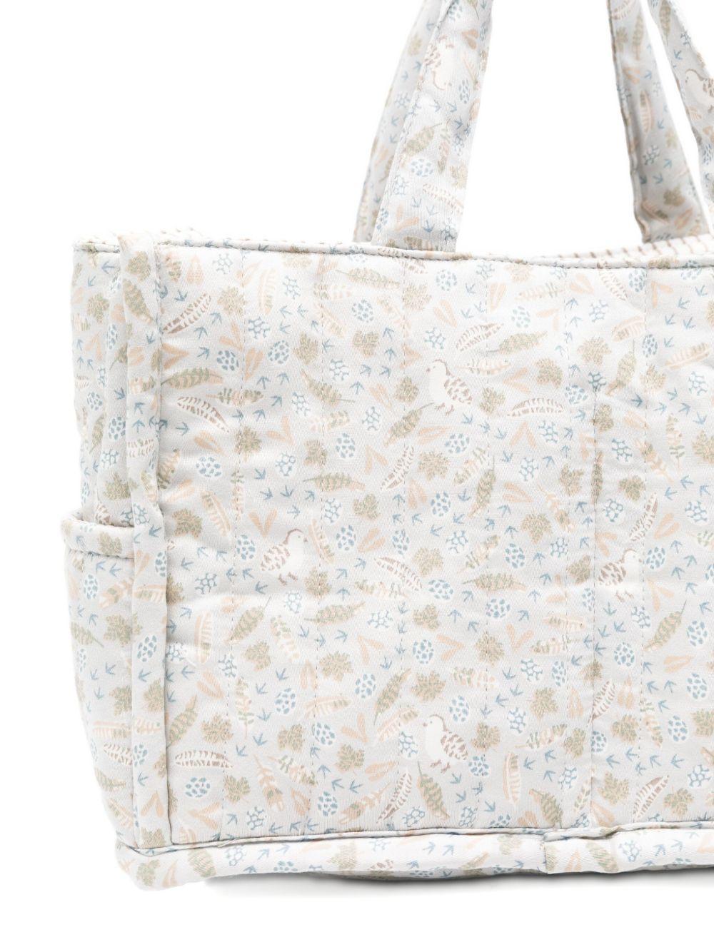 Borsa fasciatoio per neonati Avery Row bianco trapuntata con stampa del logo - Rubino Kids