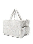 Borsa fasciatoio per neonati Avery Row bianco trapuntata con stampa del logo - Rubino Kids