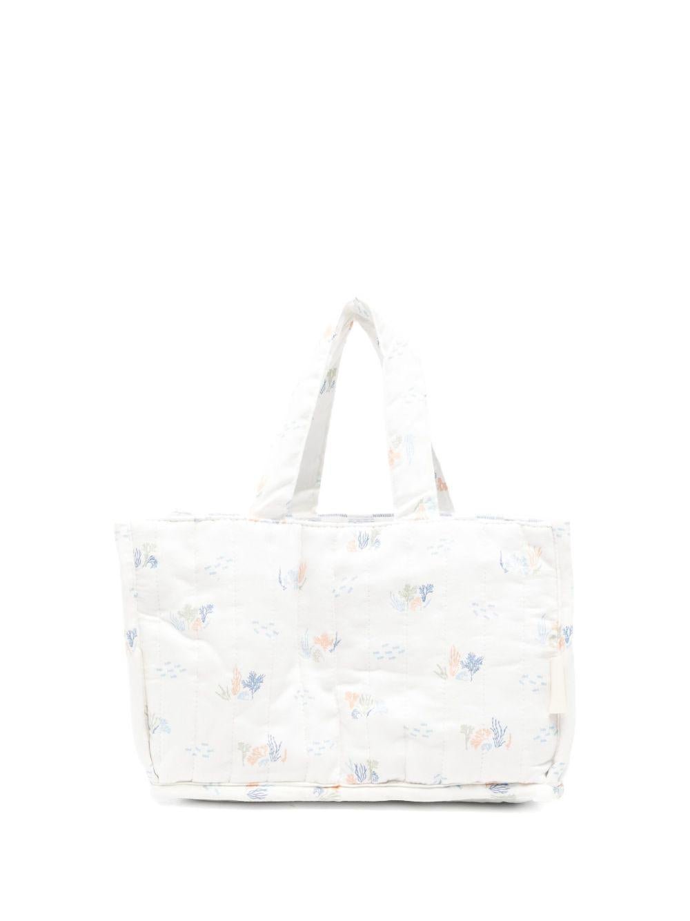 Borsa fasciatoio per neonati Avery Row bianco trapuntata con stampa grafica - Rubino Kids