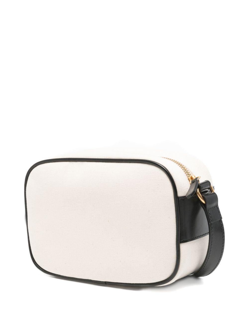 Borsa fasciatoio per neonati Balmain Kids bianca e nera con logo sul davanti - Rubino Kids