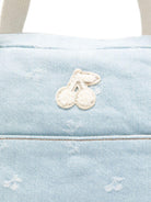 Borsa fasciatoio per neonati Bonpoint azzurra con logo ricamato all - over - Rubino Kids