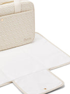 Borsa fasciatoio per neonati Bonpoint beige con stampa del logo all - over - Rubino Kids