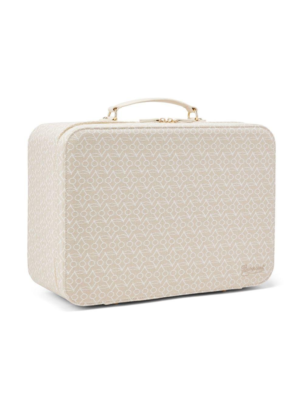 Borsa fasciatoio per neonati Bonpoint beige con stampa Devote - Rubino Kids