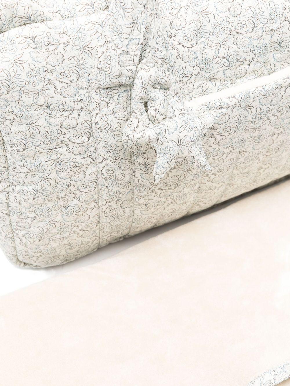 Borsa fasciatoio per neonati Bonpoint grigio con stampa floreale - Rubino Kids