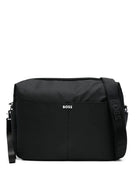 Borsa fasciatoio per neonati Boss Kids nera con logo - Rubino Kids
