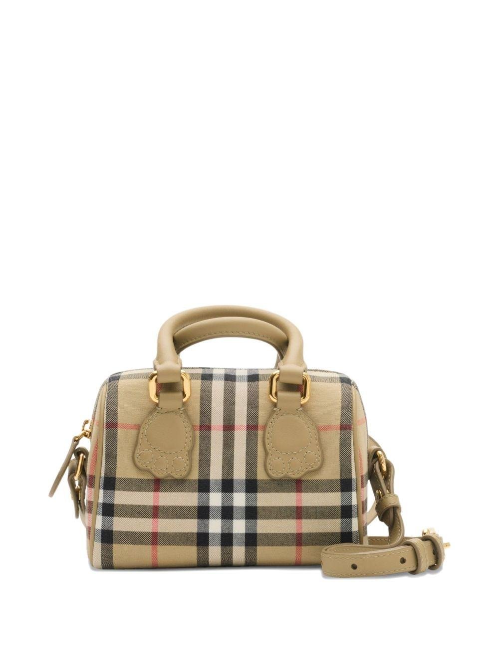 Borsa fasciatoio per neonati Burberry Kids beige con caratteristico motivo Vintage Check - Rubino Kids