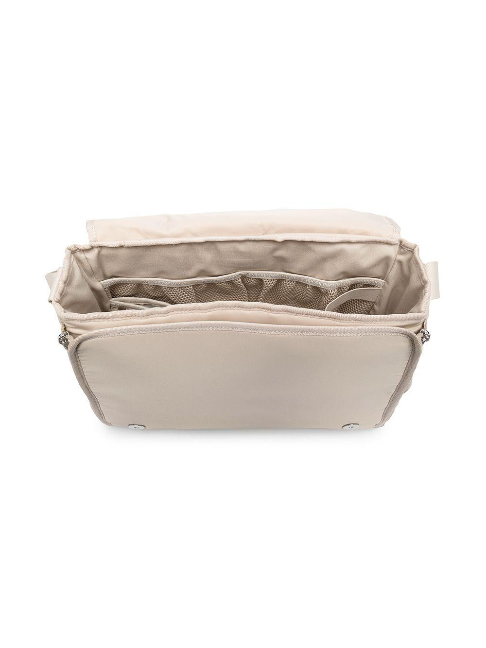 Borsa fasciatoio per neonati Emporio Armani Kids beige con applicazione - Rubino Kids