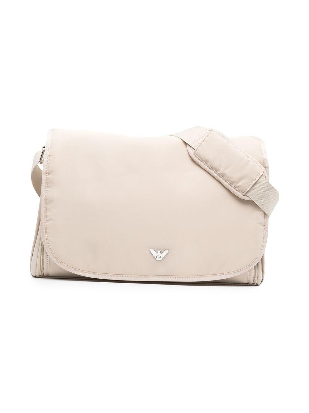 Borsa fasciatoio per neonati Emporio Armani Kids beige con applicazione - Rubino Kids