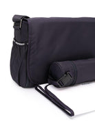 Borsa fasciatoio per neonati Emporio Armani Kids blu con logo argento - Rubino Kids