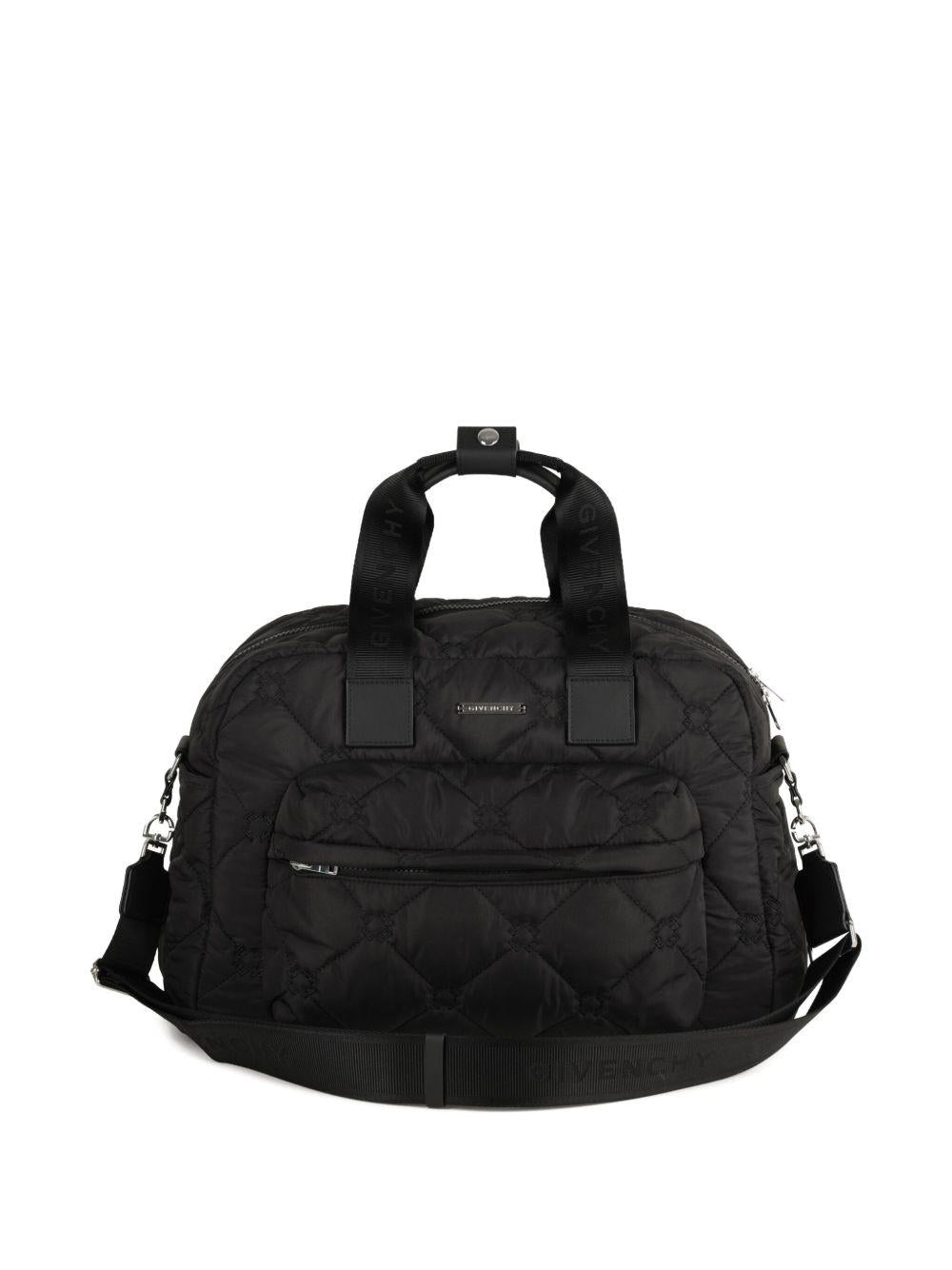 Borsa fasciatoio per neonati Givenchy Kids nera con design trapuntatura a diamante - Rubino Kids