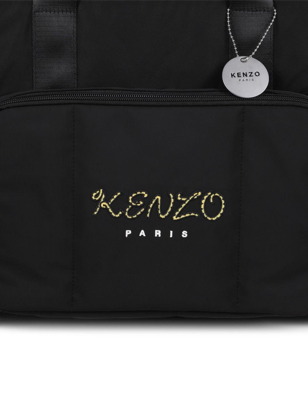 Borsa fasciatoio per neonati Kenzo Kids nera con ricamo - Rubino Kids