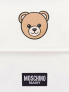 Borsa fasciatoio per neonati Moschino Kids bianca con stampa Teddy Bear - Rubino Kids