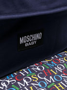 Borsa fasciatoio per neonati Moschino Kids blu con stampa logo - Rubino Kids