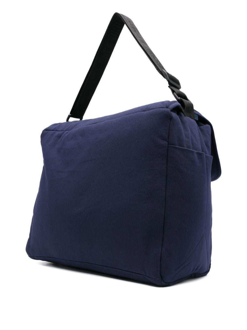 Borsa fasciatoio per neonati Moschino Kids blu con stampa logo - Rubino Kids