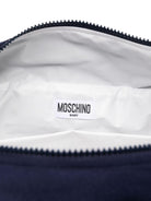 Borsa fasciatoio per neonati Moschino Kids blu con stampa logo - Rubino Kids