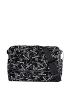 Borsa fasciatoio per neonato Balmain Kids nera con stampa - Rubino Kids