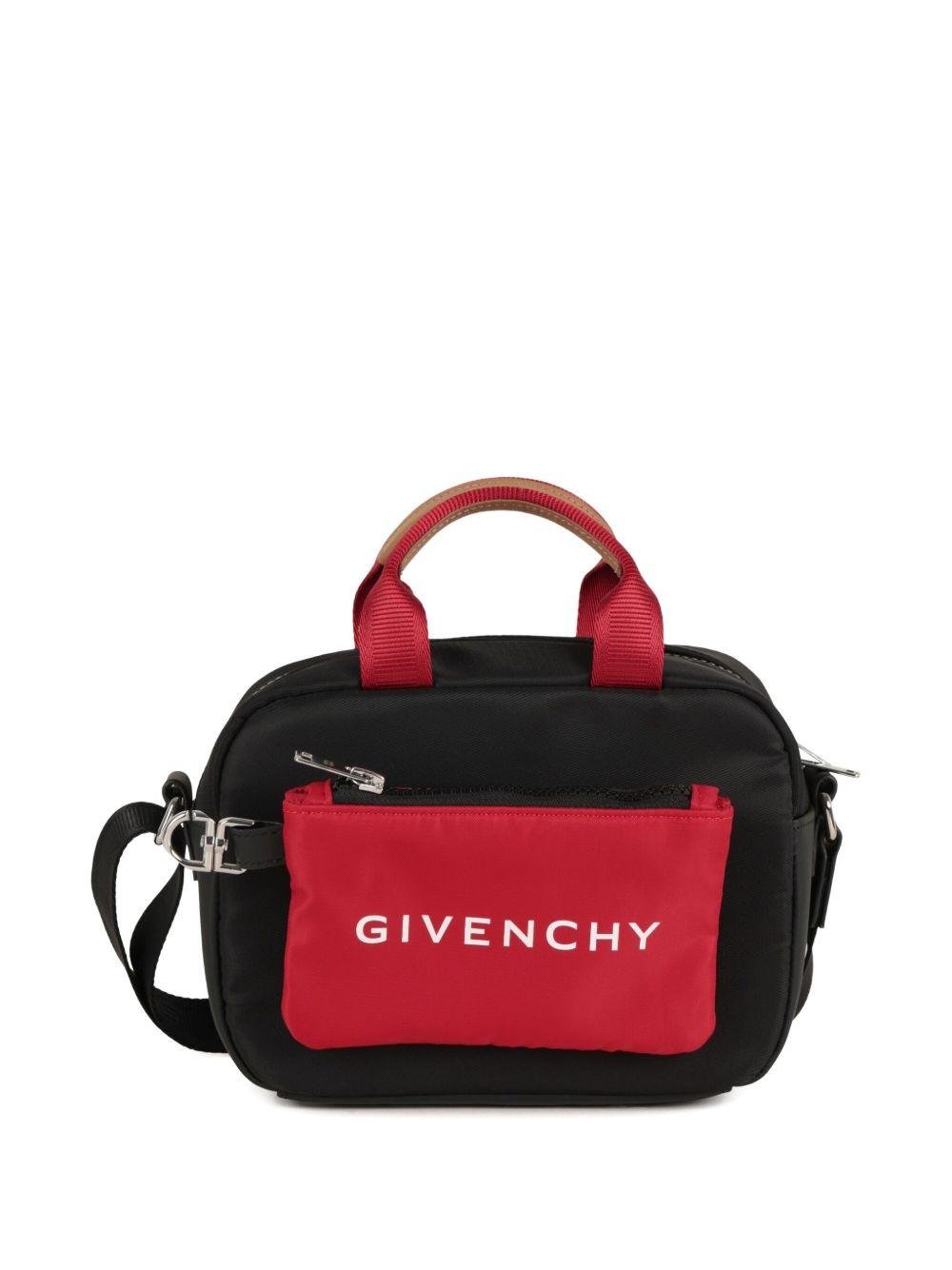 Borsa messenger per bambini Givenchy Kids nero con inserti - Rubino Kids