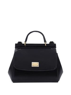 Dolce & Gabbana Kids mini bag for girls in black with gold details