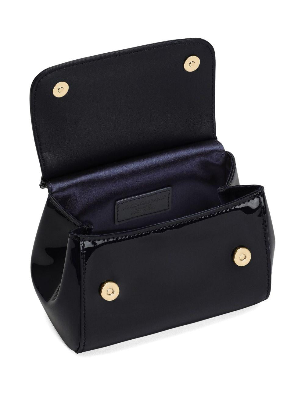 Borsa mini per bambina Dolce & Gabbana Kids blu con dettagli color oro - Rubino Kids