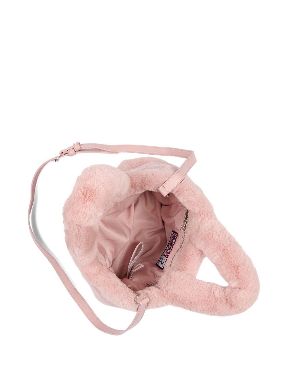 Borsa Mini Vanity per bambina MC2 Saint Barth Kids rosa con logo ricamato a contrasto - Rubino Kids