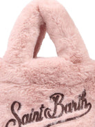 Borsa Mini Vanity per bambina MC2 Saint Barth Kids rosa con logo ricamato a contrasto - Rubino Kids