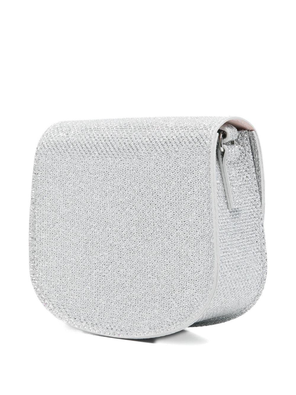 Borsa per bambina Aruna Seth argentata con applicazione farfalle - Rubino Kids