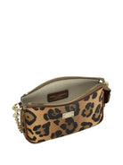 Borsa per bambina Dolce & Gabbana Kids animalier con placca con logo - Rubino Kids