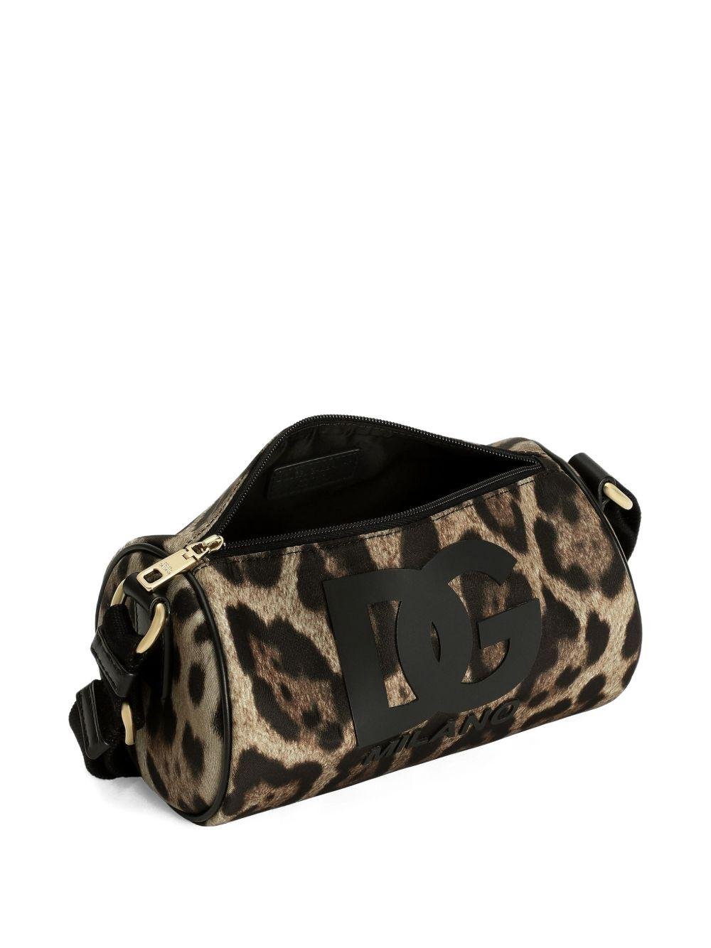 Borsa per bambina Dolce & Gabbana Kids animalier con stampa logo - Rubino Kids