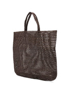 Borsa per bambina Douuod Kids marrone con texture intrecciata - Rubino Kids