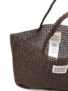 Borsa per bambina Douuod Kids marrone con texture intrecciata - Rubino Kids