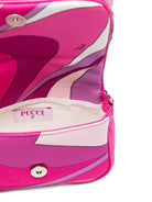 Borsa per bambina Emilio Pucci Junior fucsia con applicazione floreale - Rubino Kids