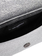 Borsa per bambina Karl Lagerfeld Kids argento con applicazioni glitterate - Rubino Kids