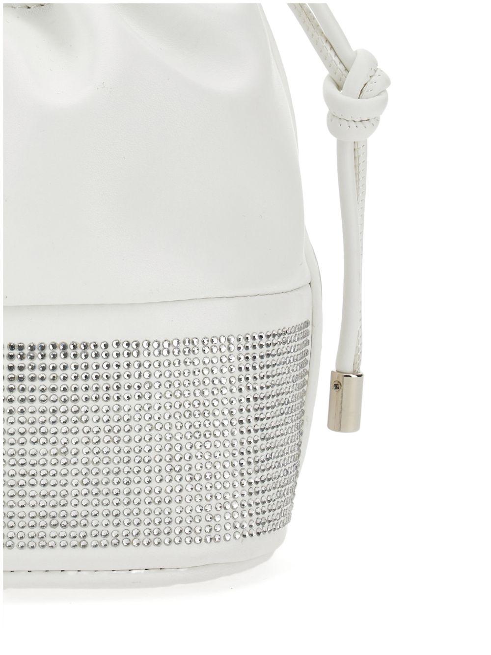 Borsa per bambina Monnalisa bianca con decorazione a strass - Rubino Kids