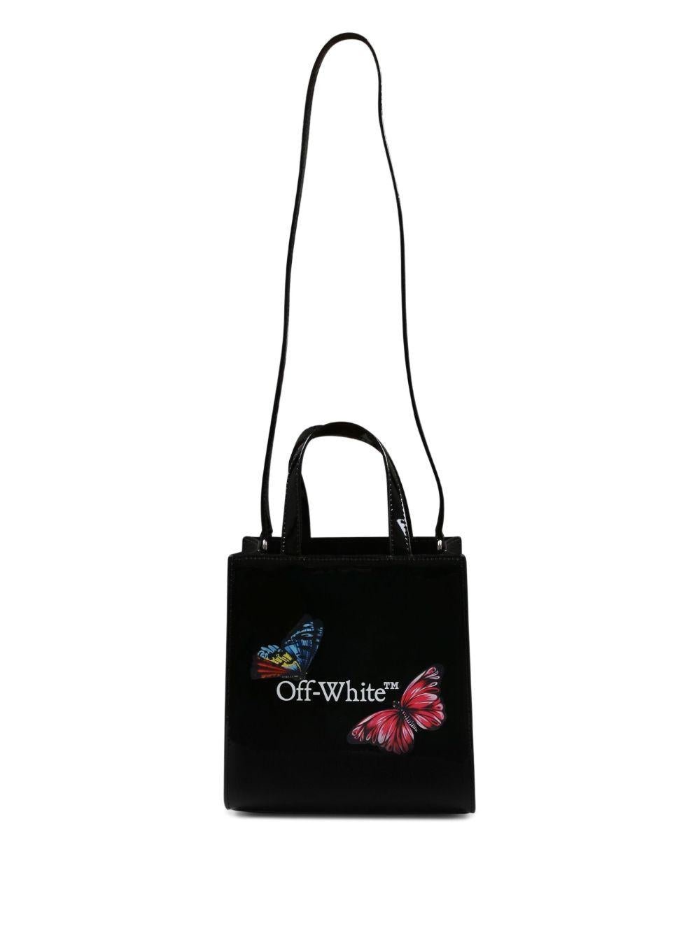 Borsa per bambina Off - White Kids Butterfly Bookish nero con stampa con logo sul davanti - Rubino Kids