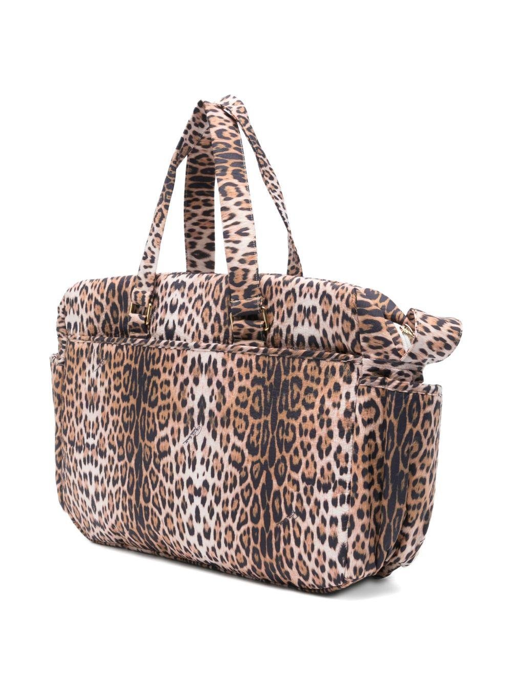 Borsa per neonata Roberto Cavalli Kids animalier con tasca superiore con zip - Rubino Kids