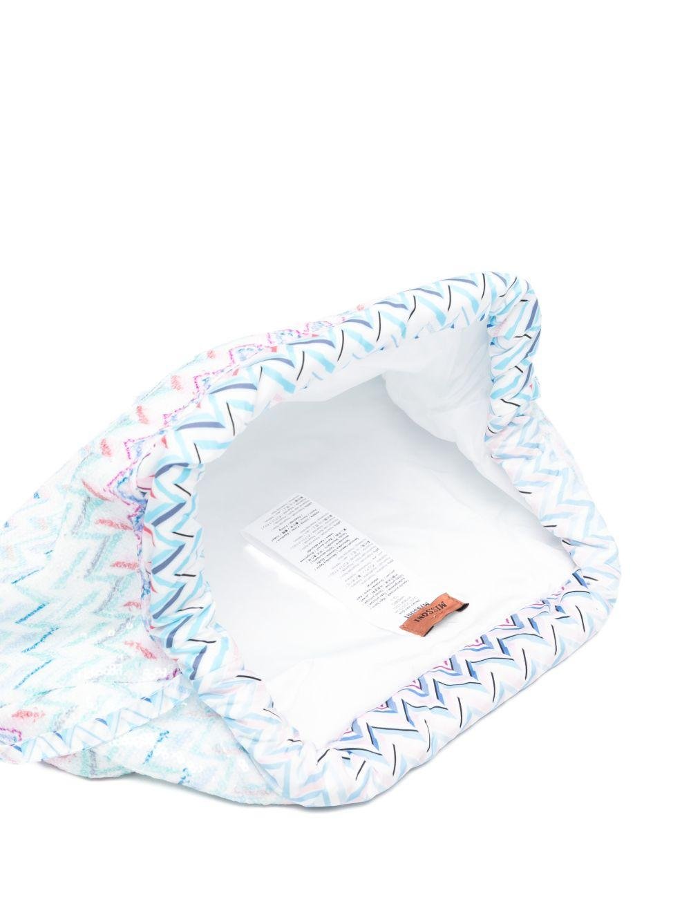 Borsa pert bambina Missoni Kids multicolore con motivo a zig zag - Rubino Kids